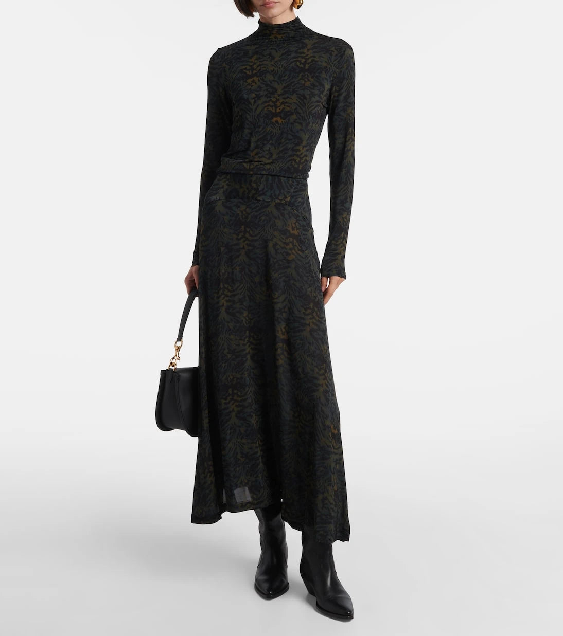 Ulla Johnson - Aurelia printed jersey turtleneck top