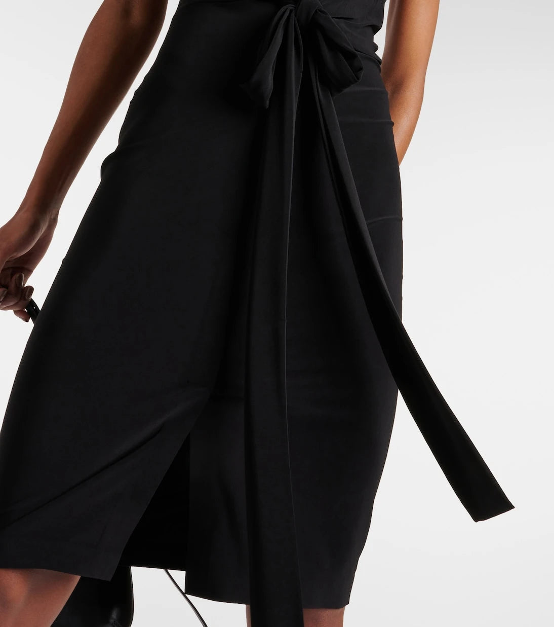 Norma Kamali - Tie-detail halterneck minidress