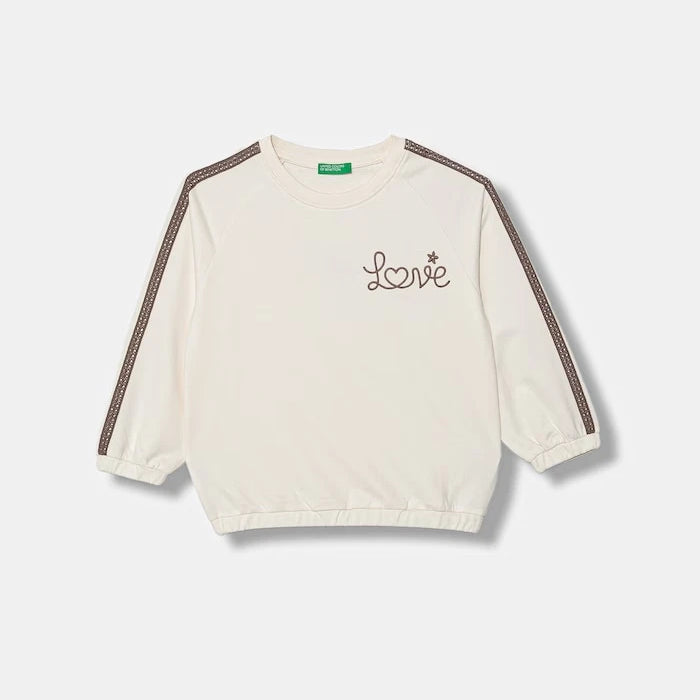 United Colors of Benetton çocuk pamuklu sweatshirt