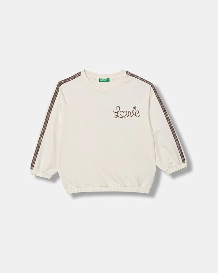 United Colors of Benetton çocuk pamuklu sweatshirt