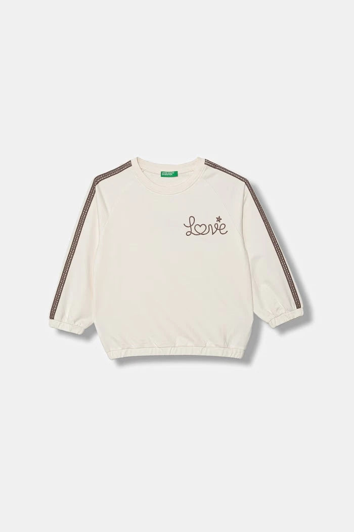 United Colors of Benetton çocuk pamuklu sweatshirt