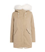 Yellow Fox-Rabbit Blended-Cotton Parka (72cm)