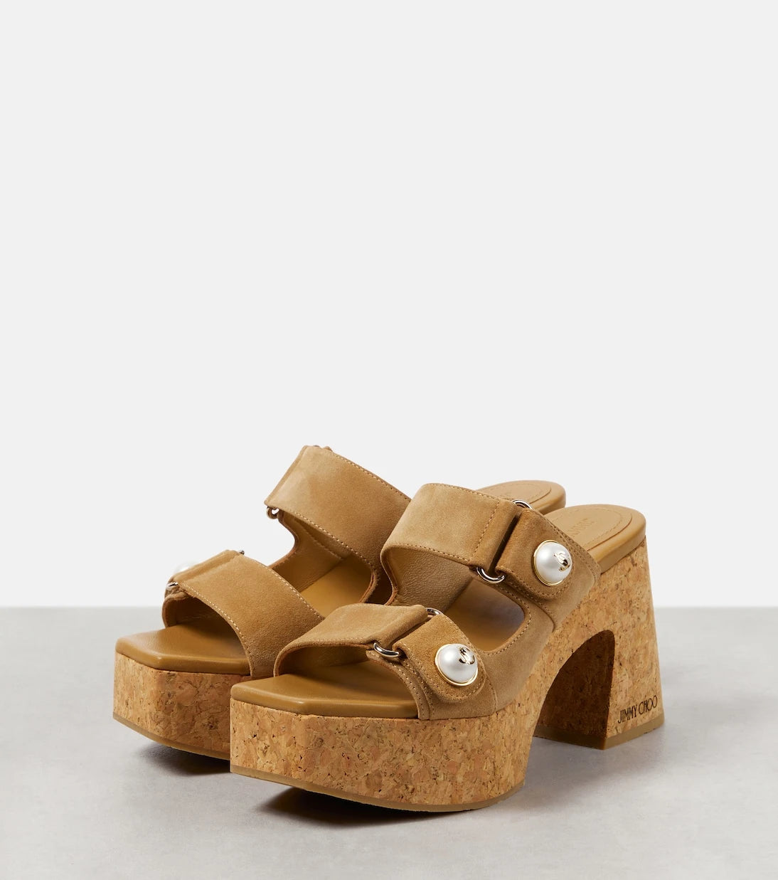 Jimmy Choo - Fayence 95 suede platform mules