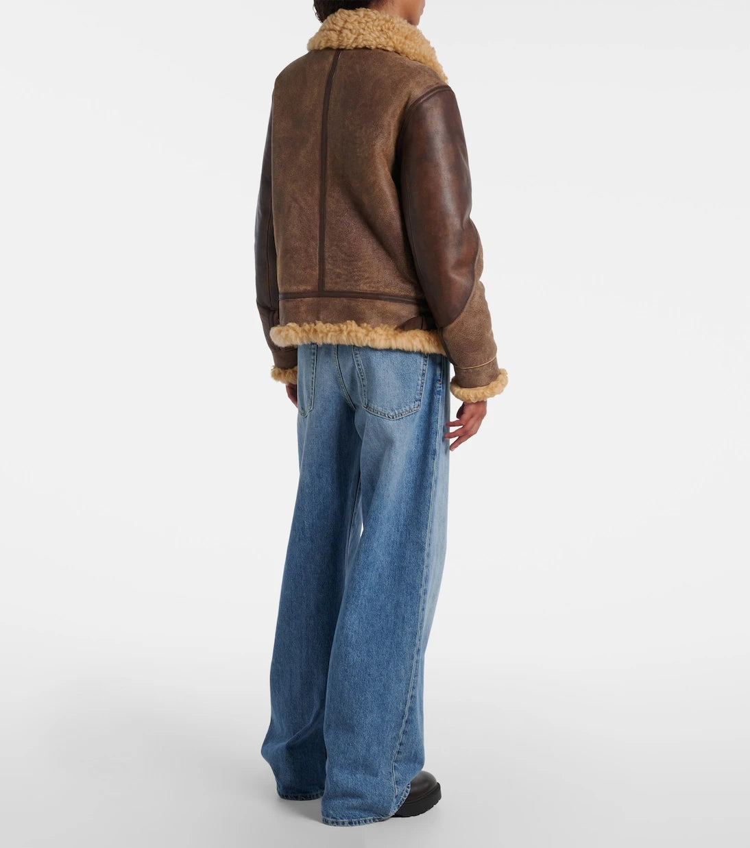 Ralph Lauren Collection - Shearling-trimmed leather jacket