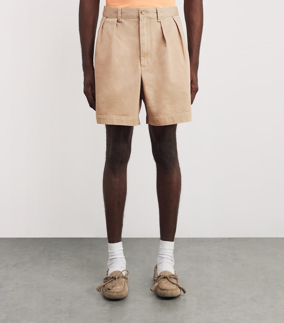 Cotton Pleated Cormac Shorts