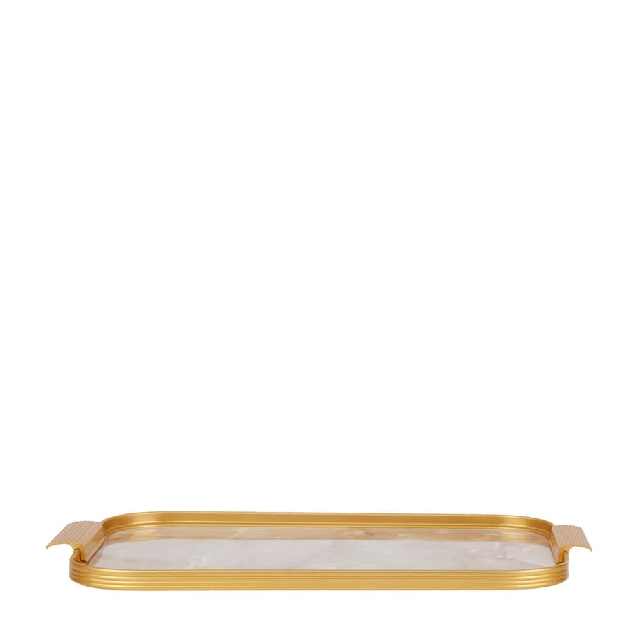 Marble Ribbed Tray (40cm)