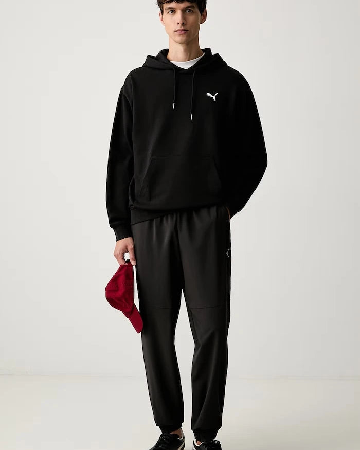 Puma erkek kapüşonlu pamuklu sweatshirt Essentials Elevated