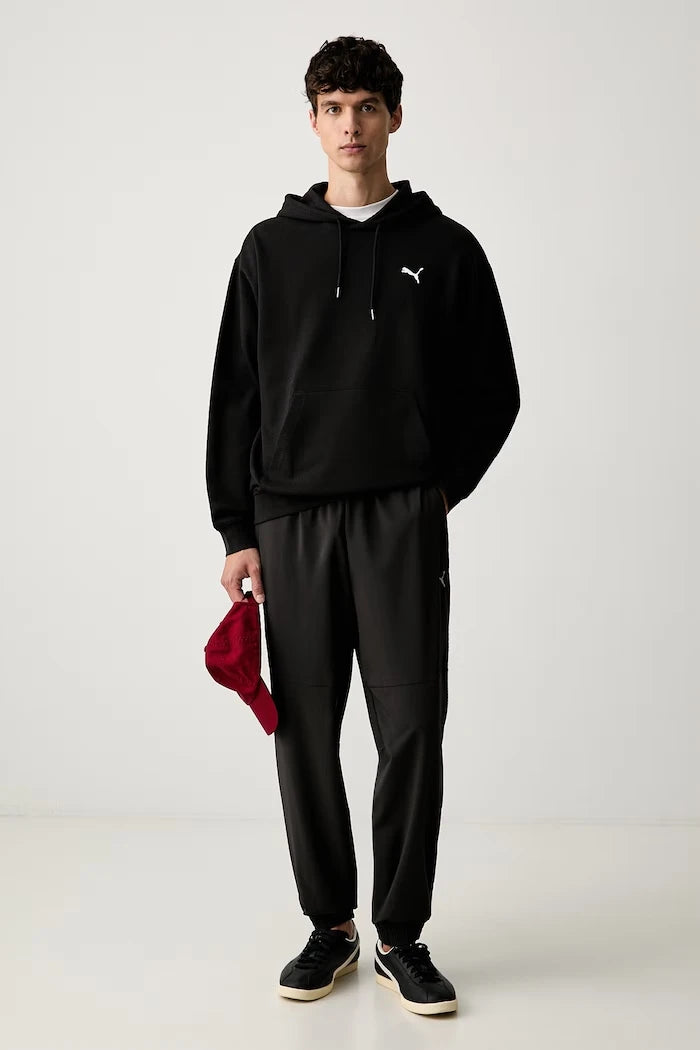 Puma erkek kapüşonlu pamuklu sweatshirt Essentials Elevated