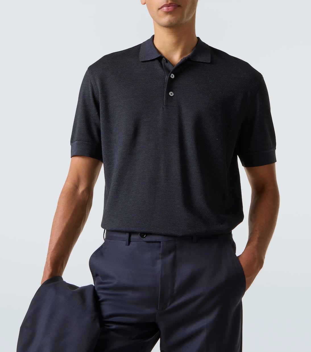 Zegna - Cotton and silk polo shirt