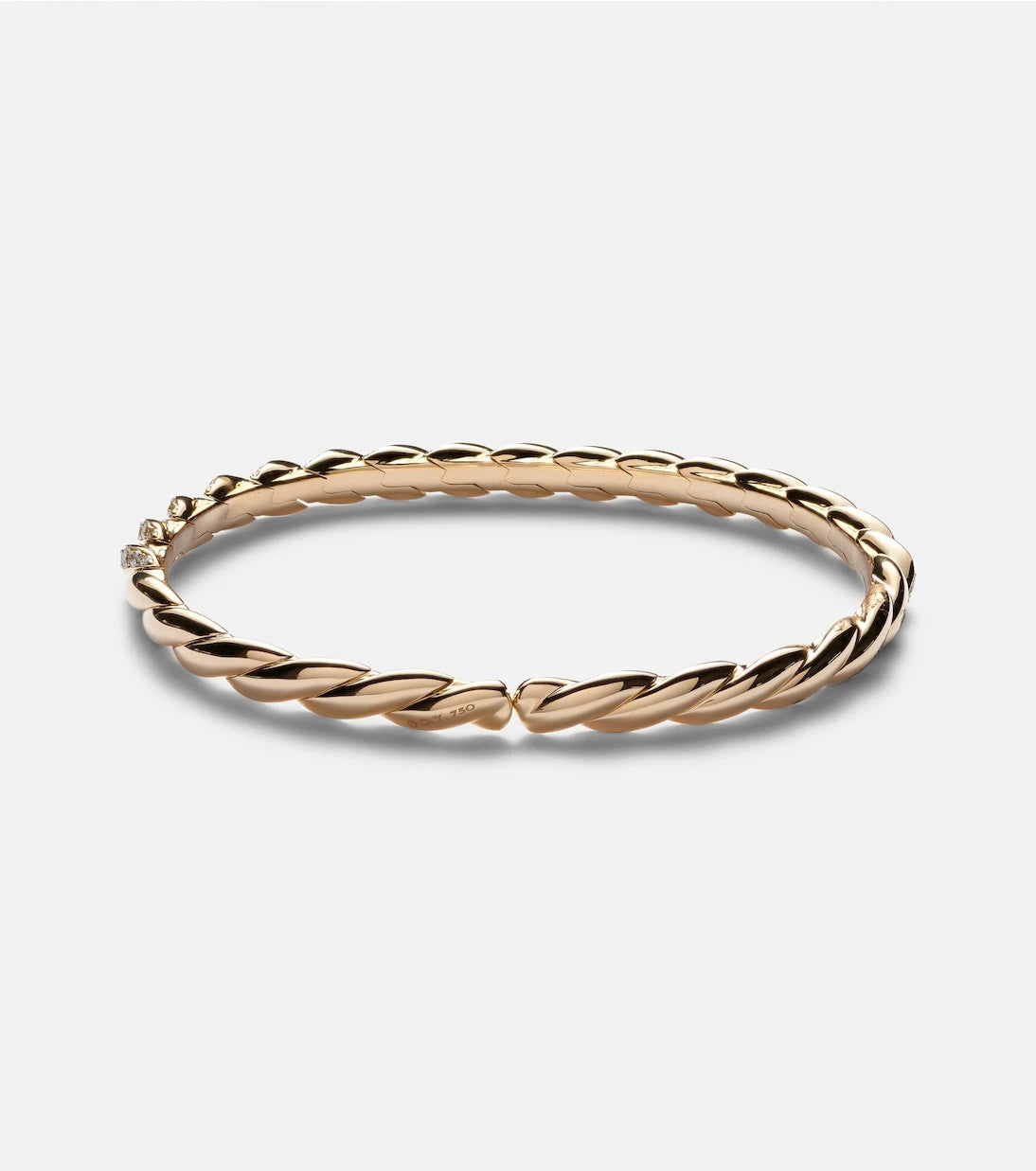 David Yurman - Sculpted Cable Flex® 18kt gold bracelet with diamonds
