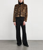 Faux Fur Leopard Print Jacket BIG LEOPARD PRINT