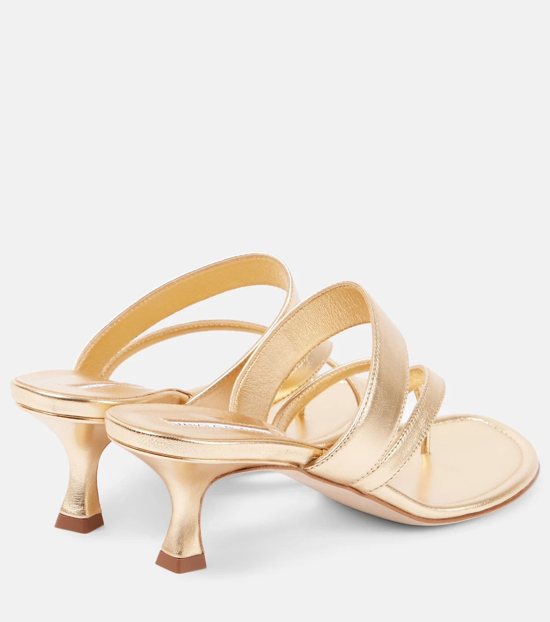 Manolo Blahnik - Susa 50 metallic leather mules