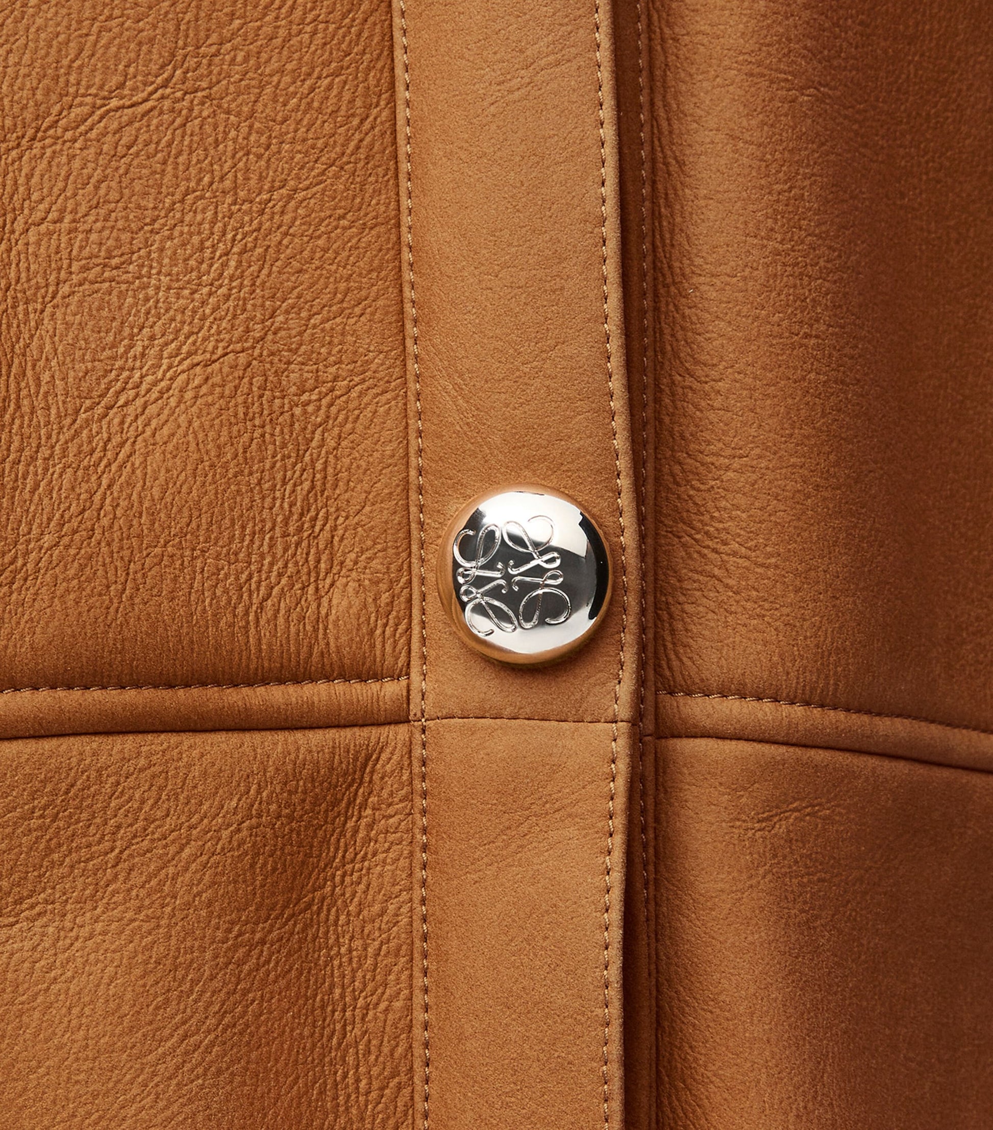 LOEWE Brown Shearling Cardigan