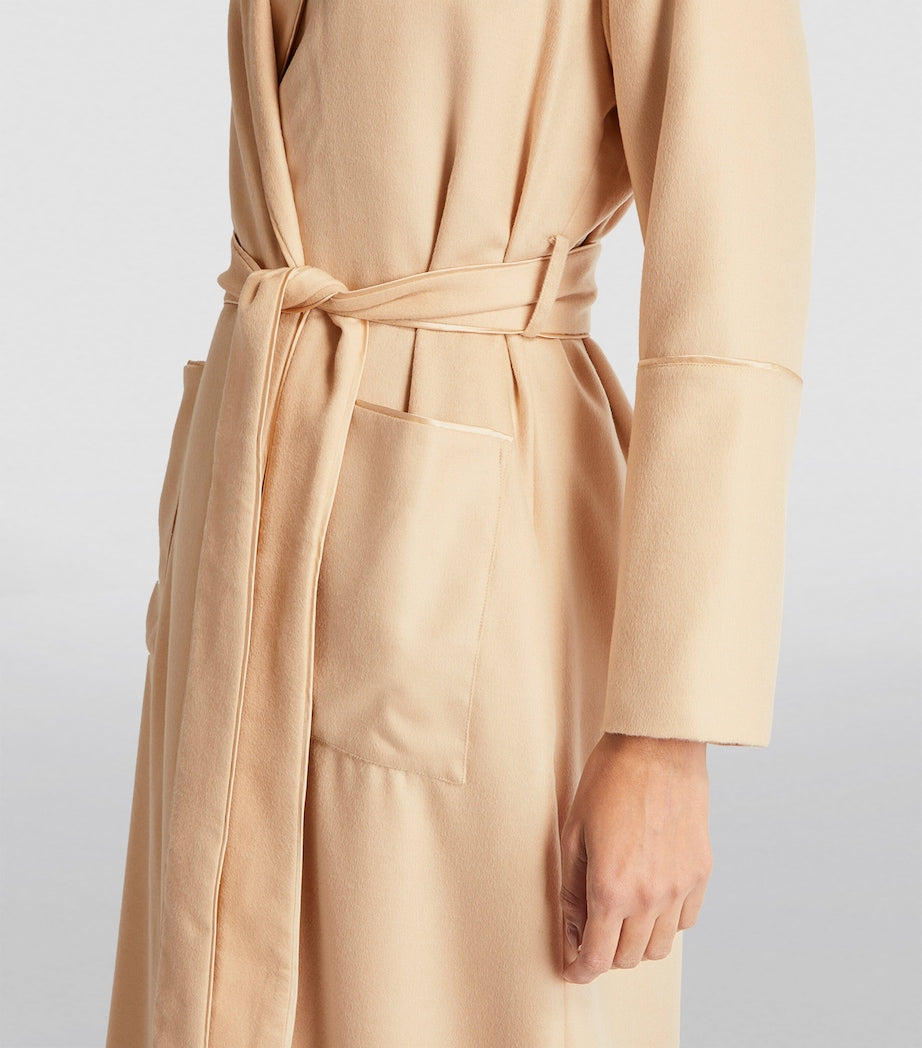 Olivia von Halle Beige Cashmere Logan Robe