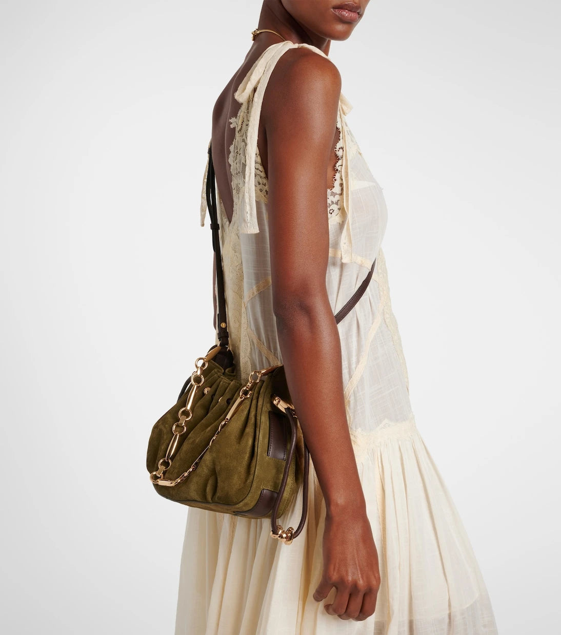 Zimmermann - Halcyon suede shoulder bag