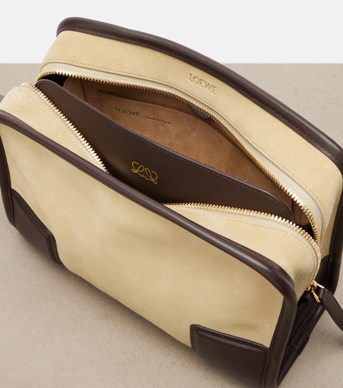 Loewe - Amazona 180 Small suede top-handle bag
