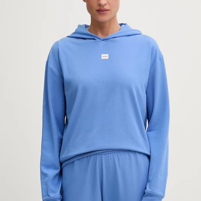 HUGO kadın kapüşonlu pamuklu sweatshirt SIGNATURE_HOODIE
