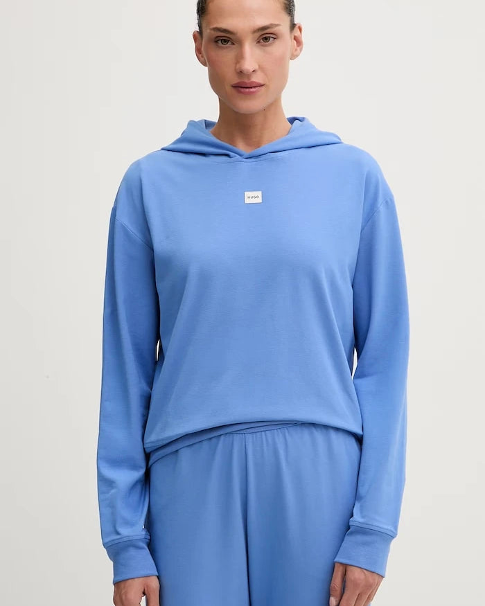 HUGO kadın kapüşonlu pamuklu sweatshirt SIGNATURE_HOODIE