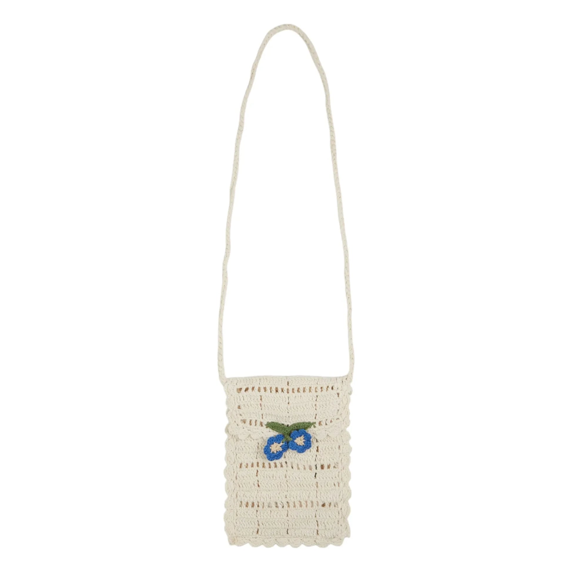 Emile et Ida - Flower Crochet Shoulder Bag | Cream
