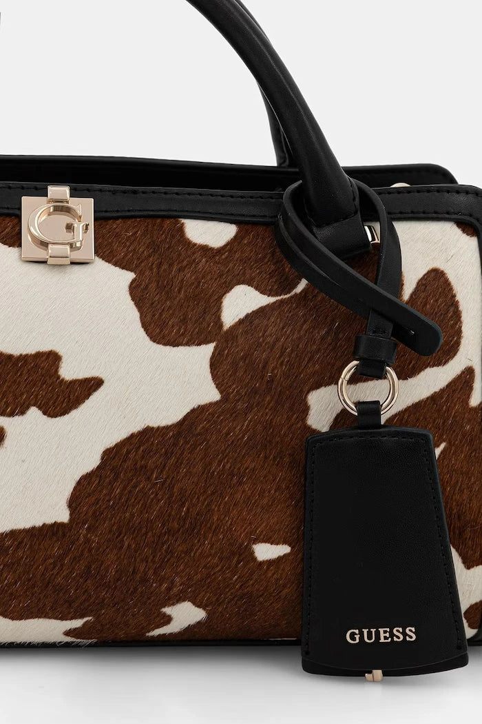 Guess чанта crossbody дамска от велур AUDREY
