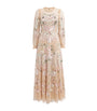 Needle & Thread Beige Embellished Rosalie Maxi Dress