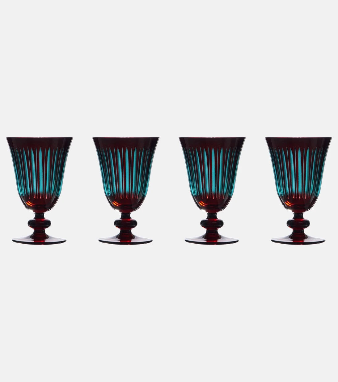 L'Objet - Prism set of 4 wine glasses