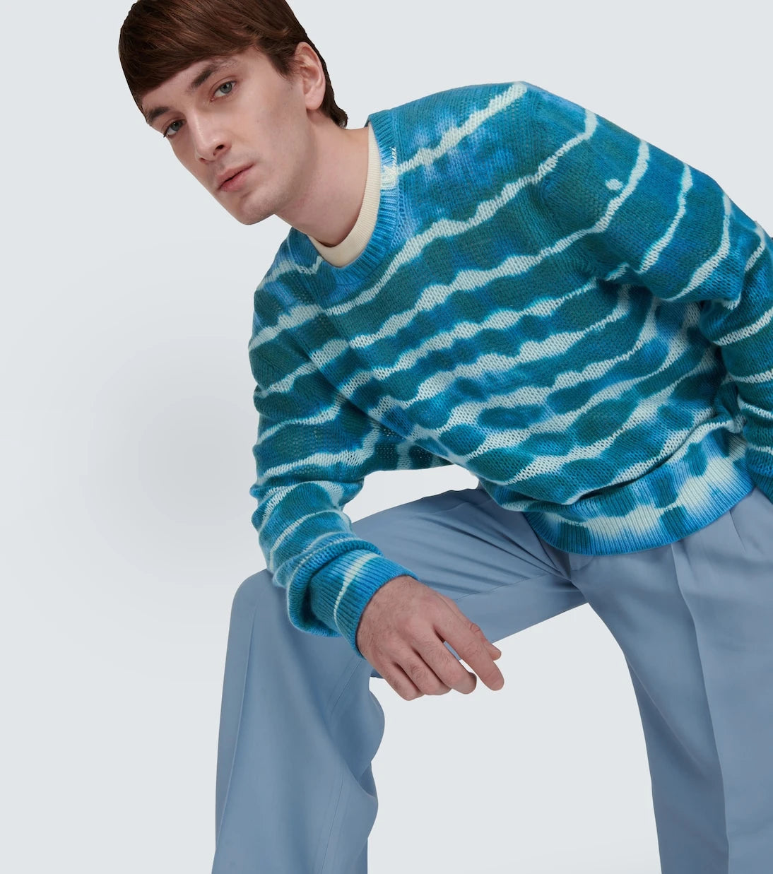 Amiri - Tie-dye cashmere and wool sweater