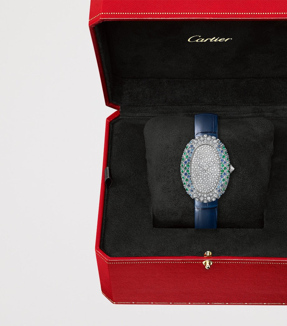 Cartier White Gold and Diamond Baignoire Watch 26mm