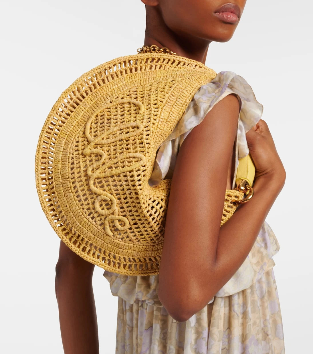 Chloé - Summer Banana raffia shoulder bag