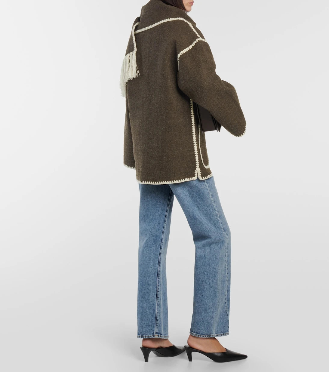 Toteme - Embroidered wool-blend scarf jacket