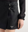 Prada Black Re-Nylon Wrap Mini Skirt