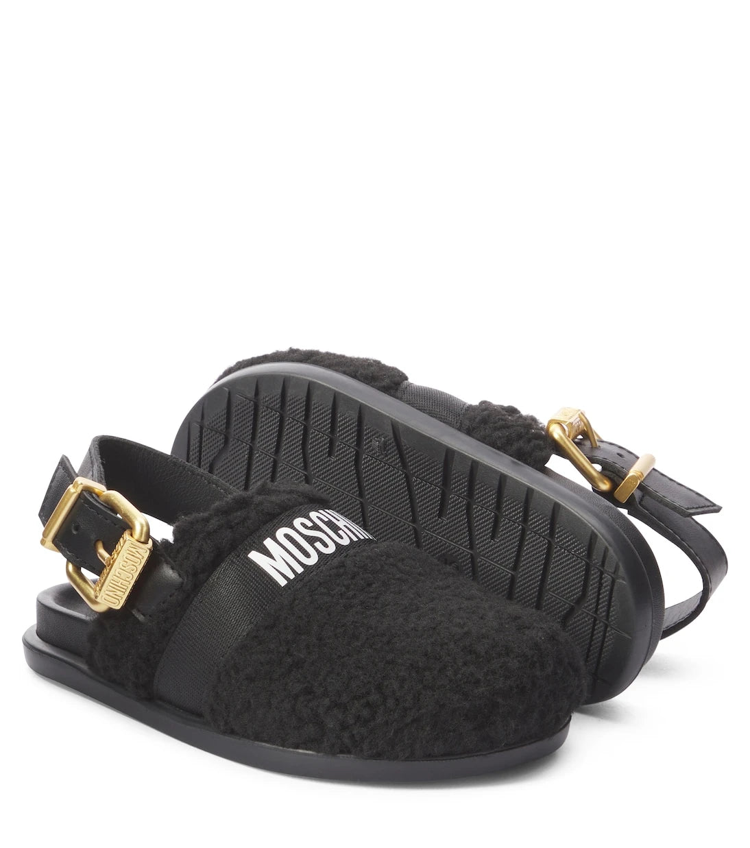 Moschino Kids - Logo slingback clogs
