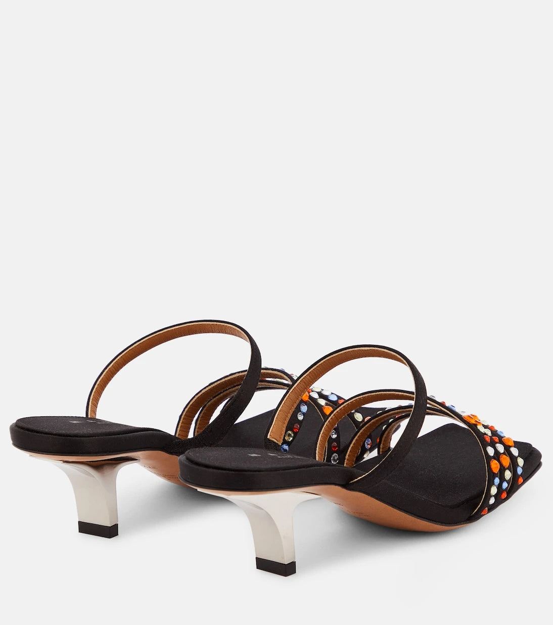Marni - Melrose crystal-embellished satin mules