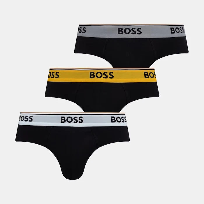 BOSS erkek pamuklu elastan slip brief 3'lü