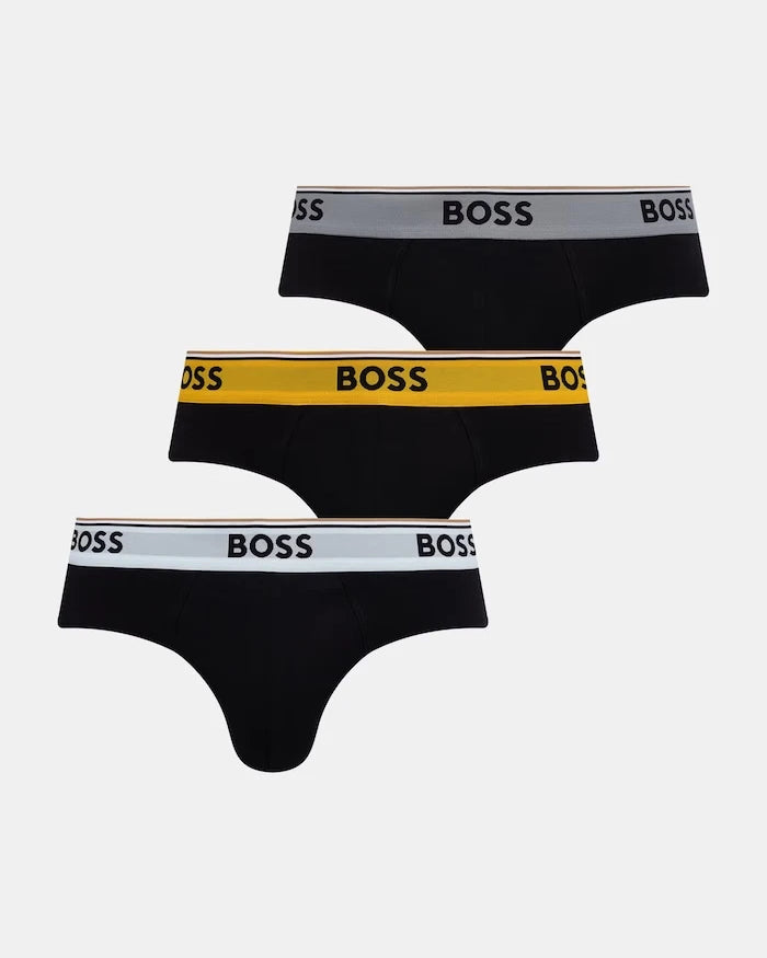BOSS erkek pamuklu elastan slip brief 3'lü