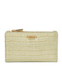 Green Croc-Embossed Leather Mayfair Wallet