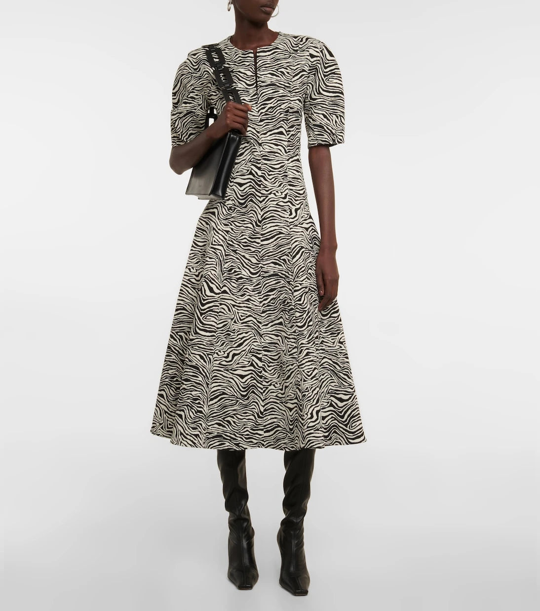 Proenza Schouler - Zebra jacquard midi dress