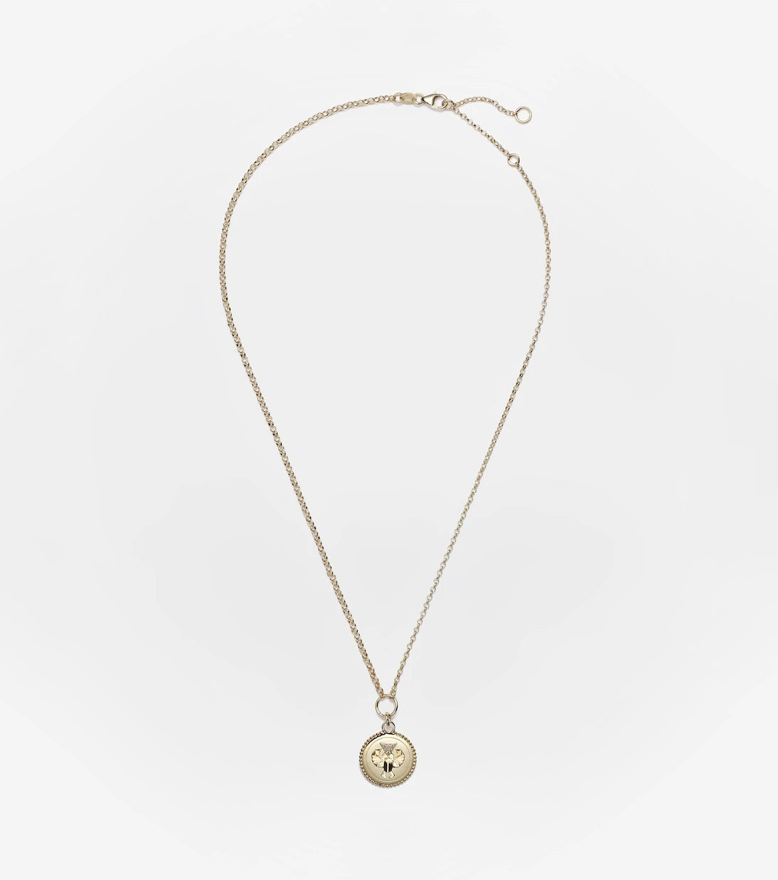 FoundRae - Protection 18kt gold chain necklace with diamonds