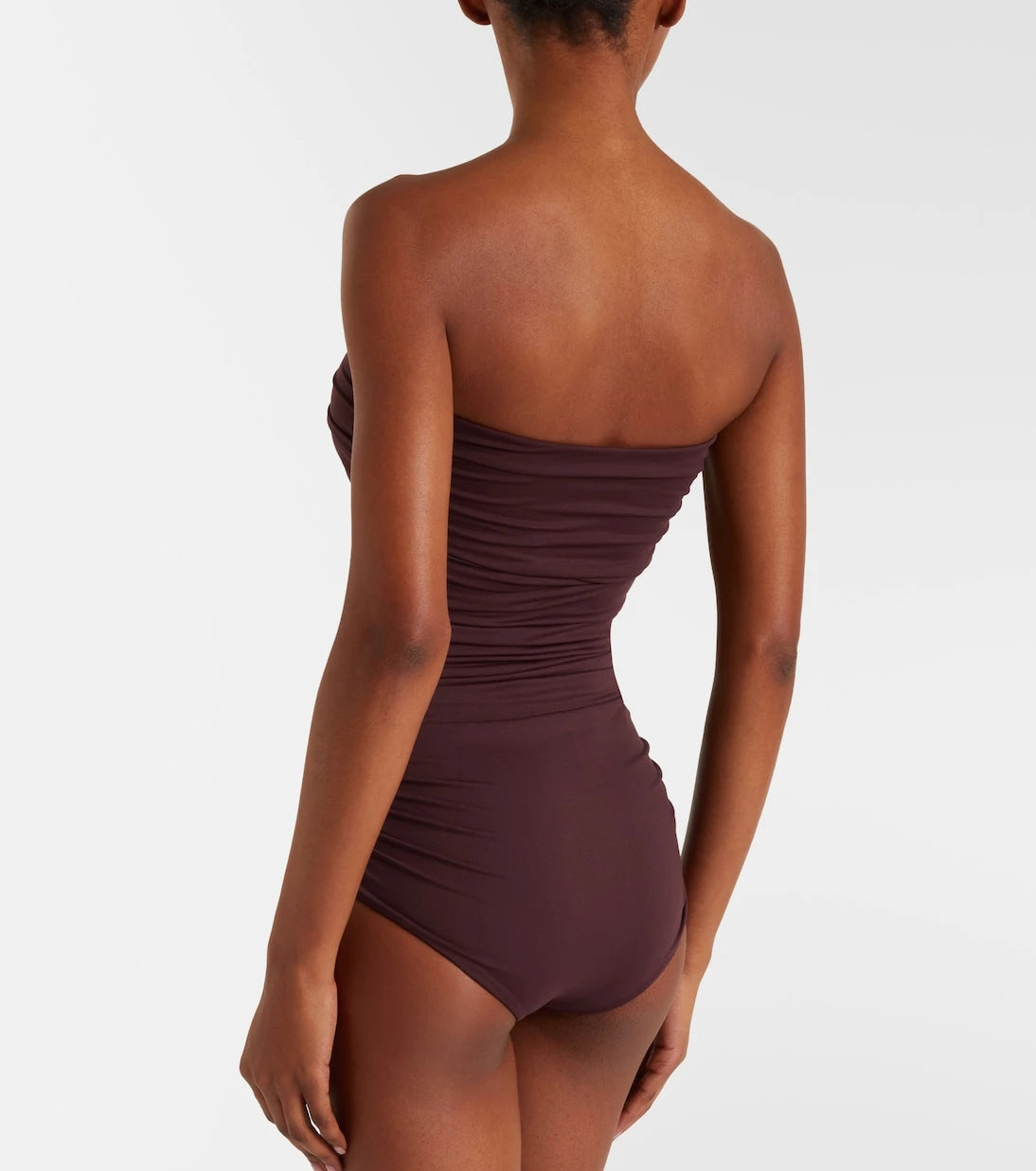 Magda Butrym - Floral-appliqué ruched swimsuit