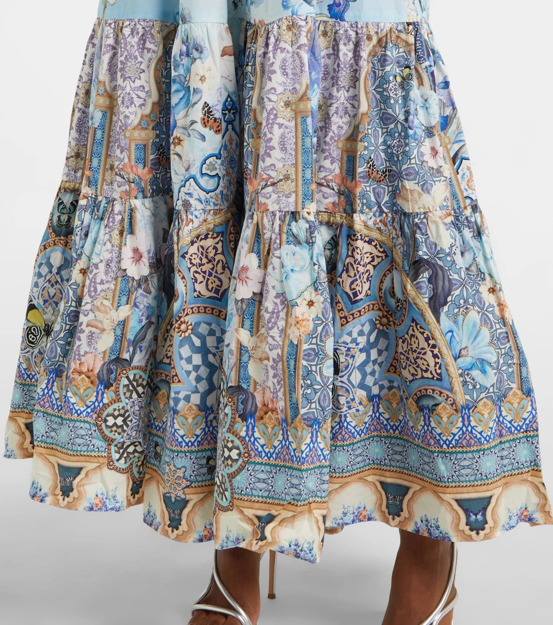 Camilla - Shirred floral cotton maxi dress