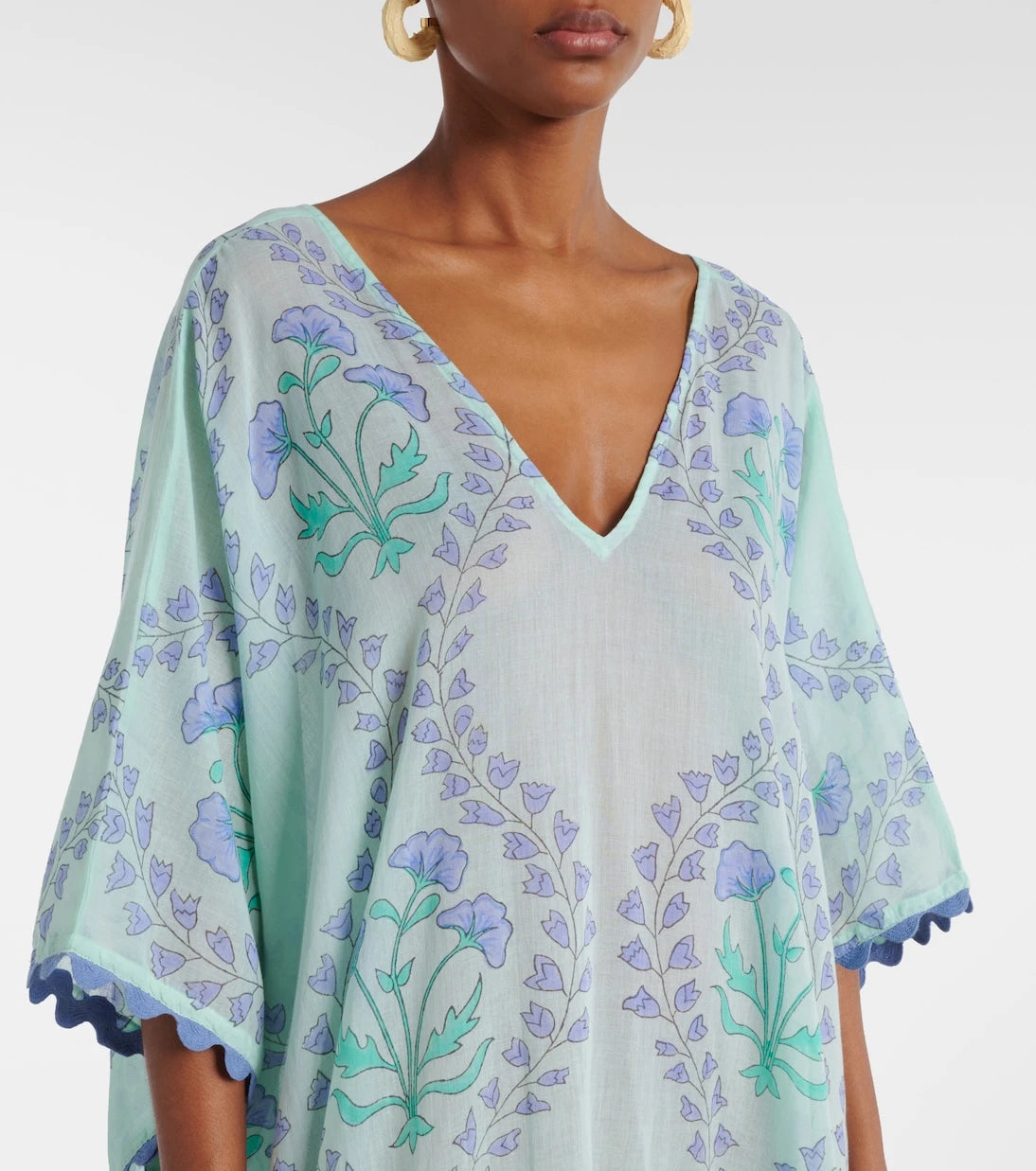 Juliet Dunn - Printed cotton beach cover-up