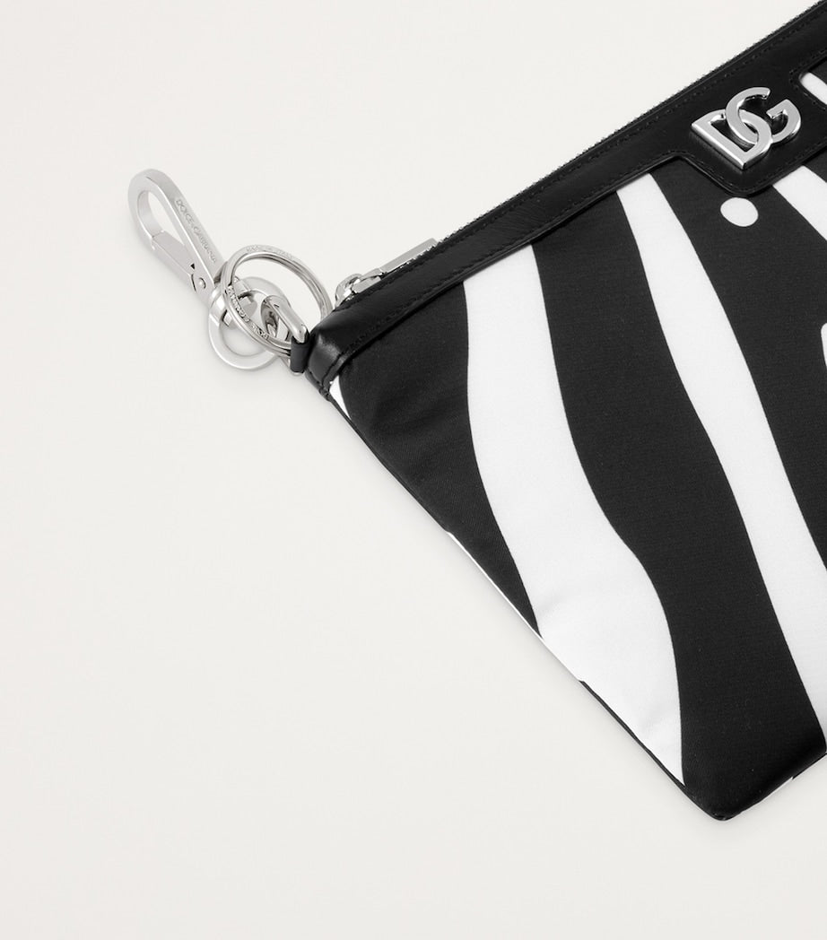 Dolce & Gabbana Casa Zebra Slippers and Sleep Mask Travel Set