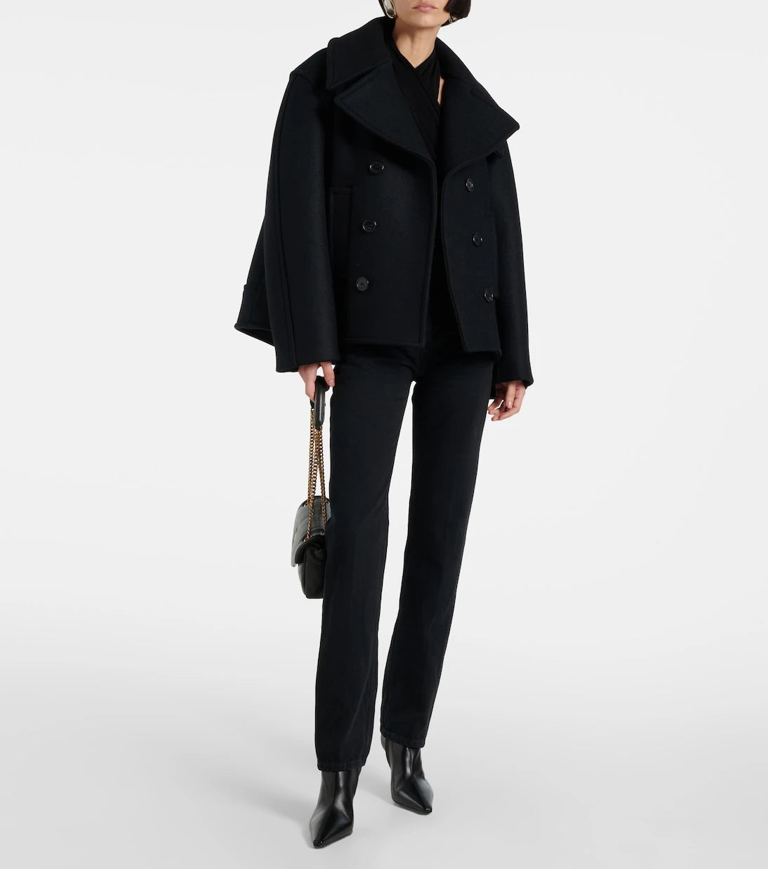 Saint Laurent - Ashley 90 leather booties