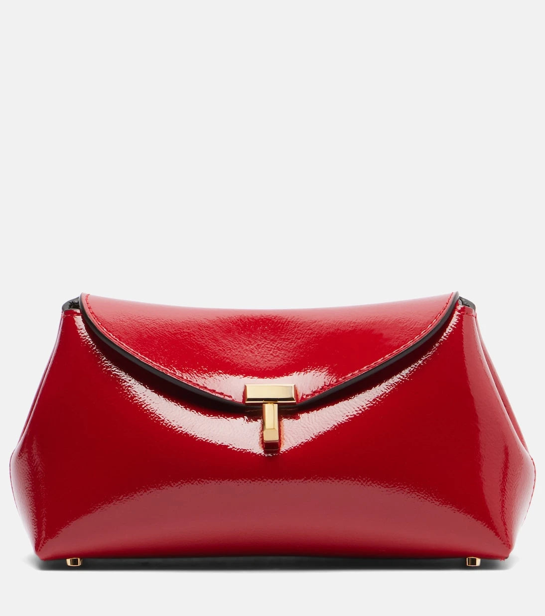 Toteme - T-Lock Mini patent leather clutch