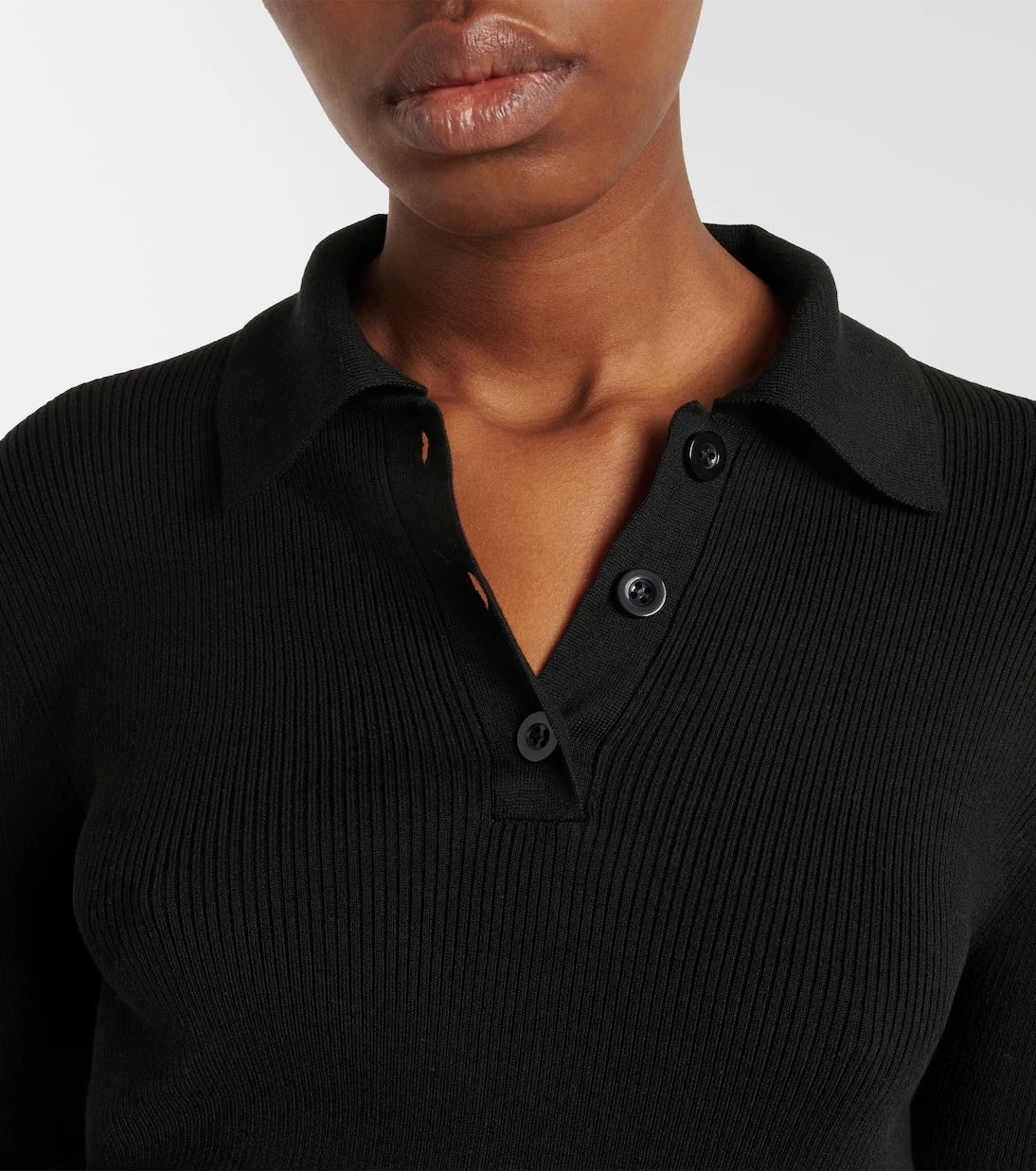 Róhe - Ribbed-knit polo shirt