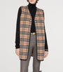 Burberry Beige Wool-Cashmere Check Gilet