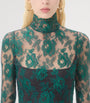 Valentino Green Lace Floral Top