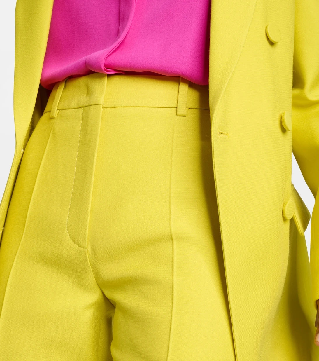 Valentino - Crêpe Couture high-rise straight pants