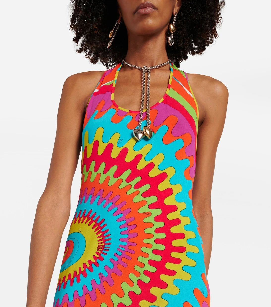 Pucci - Bersaglio halterneck jersey maxi dress