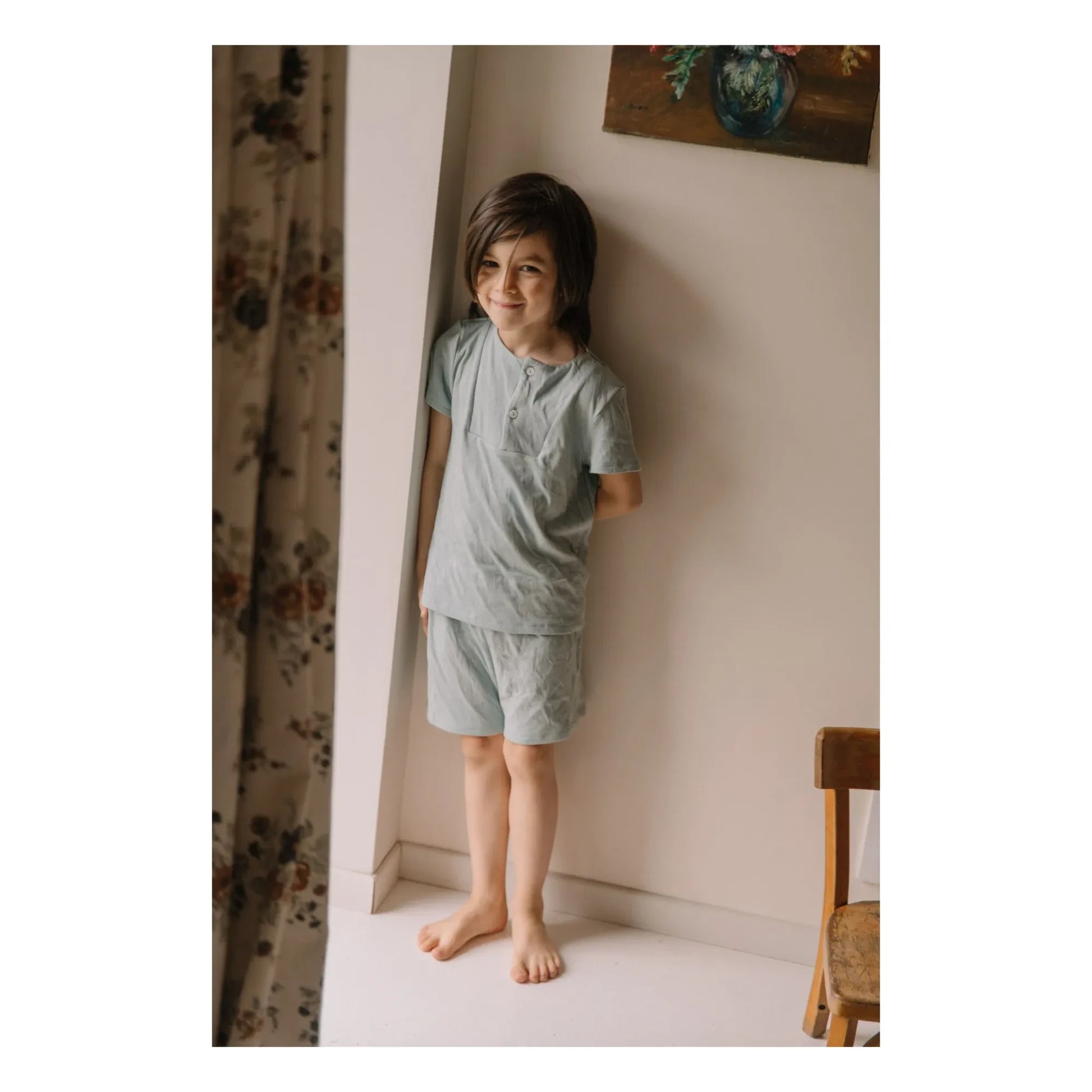 Risu Risu - Pyjama Short Sonio Organic Cotton | Turquoise